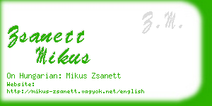 zsanett mikus business card